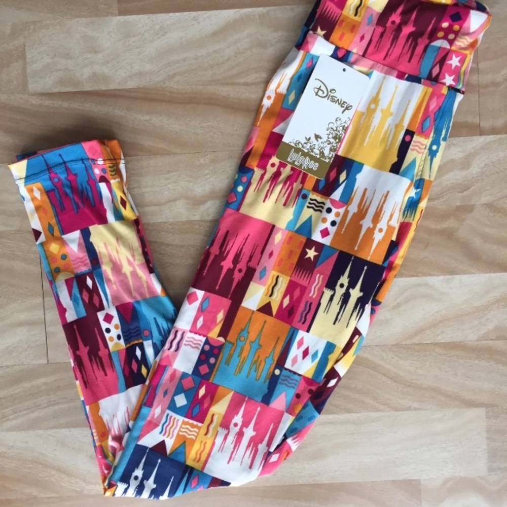 LULAROE DISNEY CASTLE LEGGINGS OS